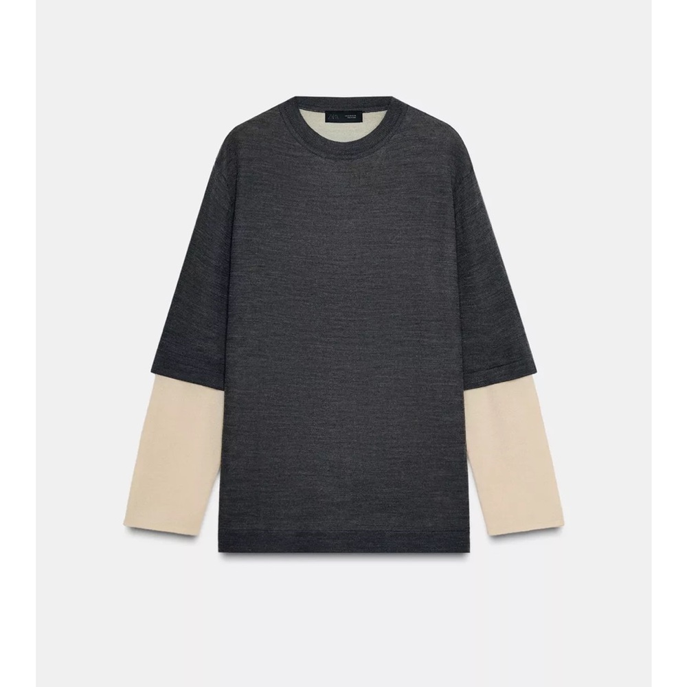 Zara Double Layer Knit Jumper - Picture 6 of 9